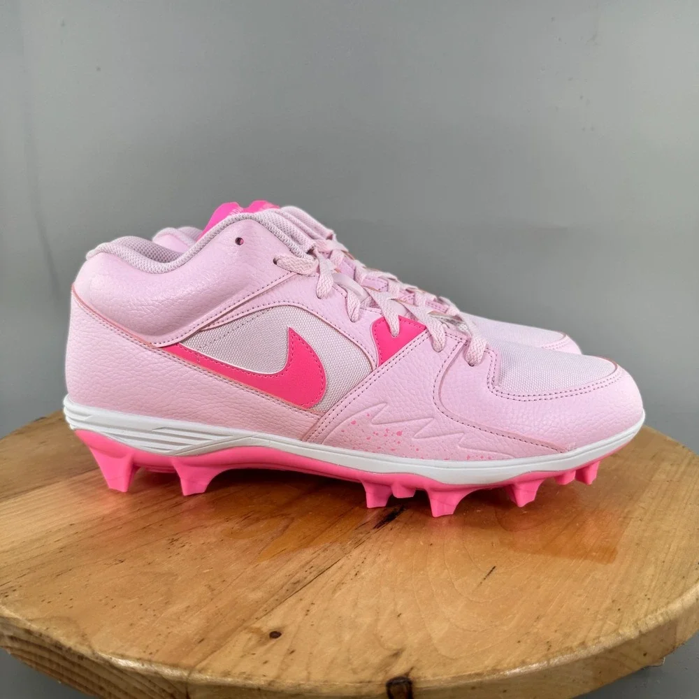 Nike Jordan Stadium 90 Low TD Mens Size 14 Football‎ Cleats Pink Foam Glow White